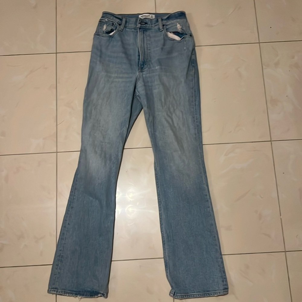 abercrombie jeans 70s vintage flare high rise